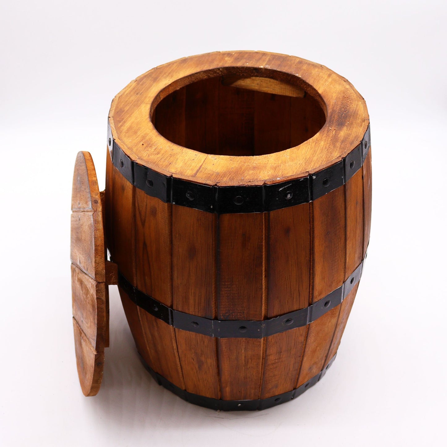 Taburete de barril de cerveza y soporte para sombrilla - Natural