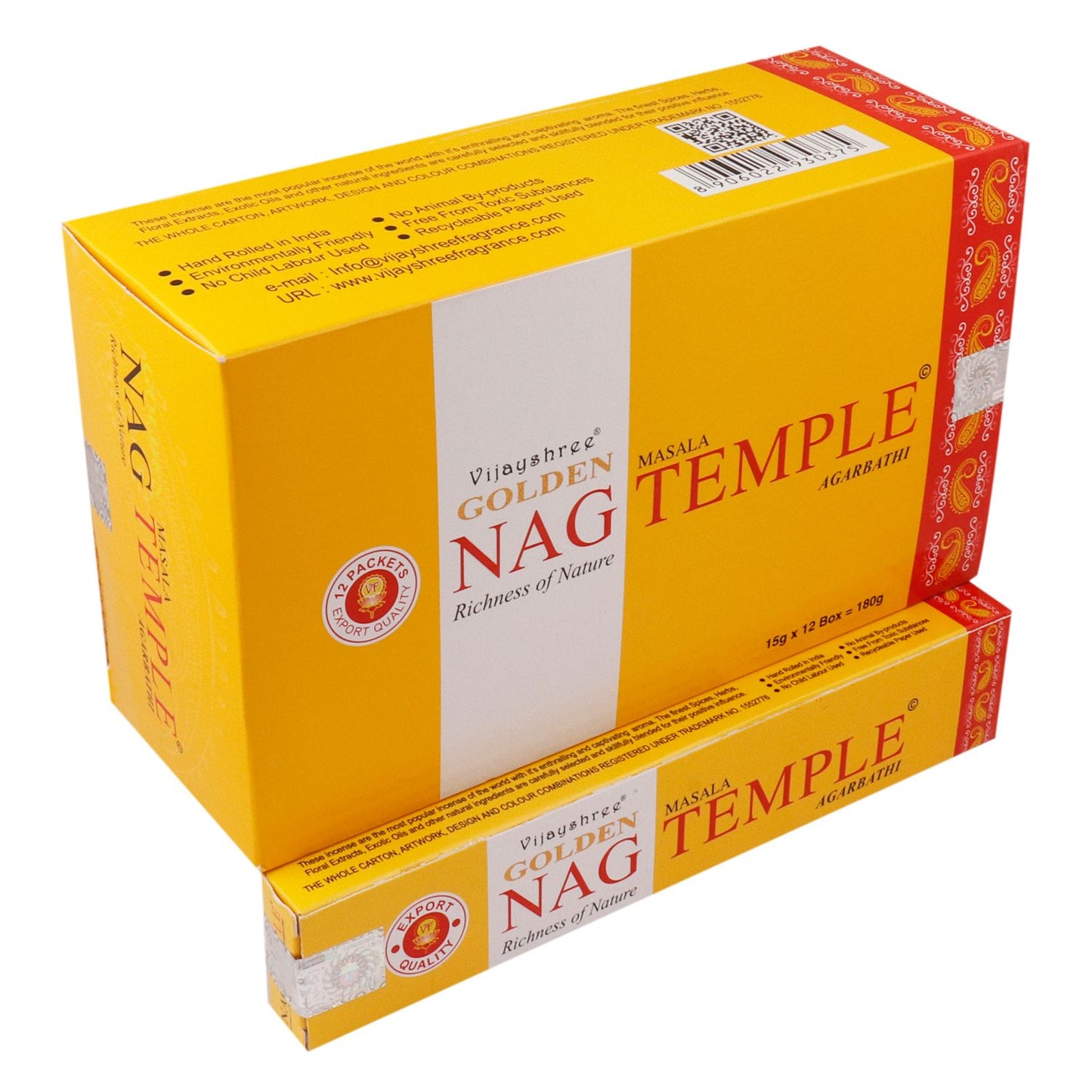 15g Incienso Dorado Nag - Templo