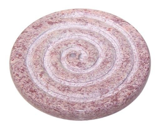 Assiette d'encens spirale en stéatite 7 cm