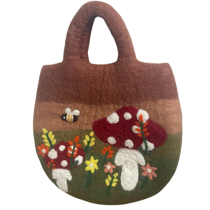 Sac de jardin en feutre pour champignons - 35 x 27 cm