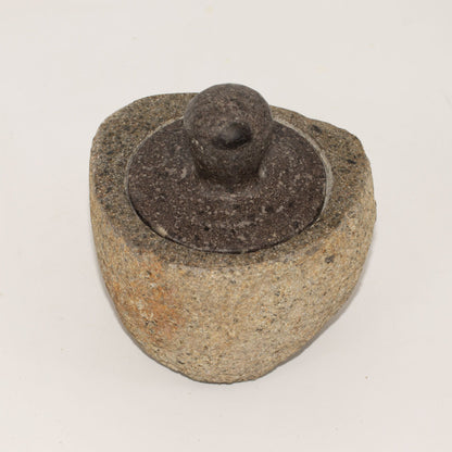 Pot de bouturage avec pierre de rivière naturelle - Moyen (environ 12x8 cm)