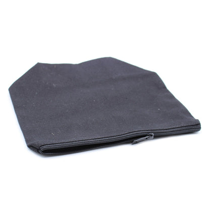Neceser de algodón negro 10 oz - bolso mediano