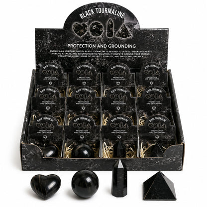 Cuatro formas de gemas - Turmalina negra