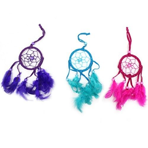 Atrapasueños Bali Aro Pequeño Turquesa/Rosa/Morado