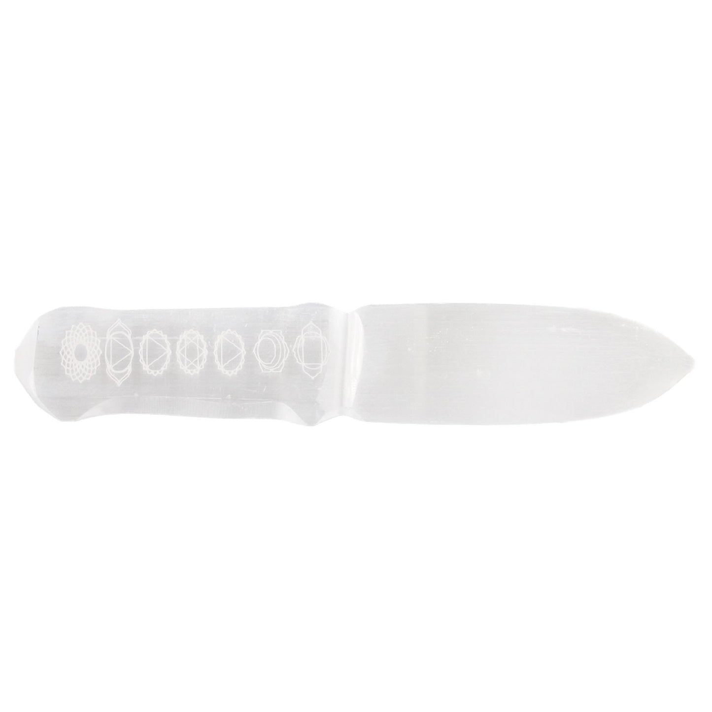 Couteau rituel en sélénite - Chakra