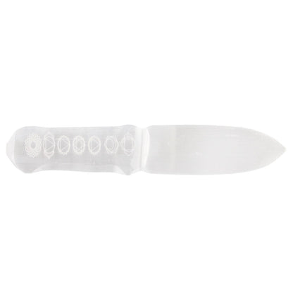 Couteau rituel en sélénite - Chakra
