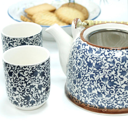 Set Tetera Cerámica Azul