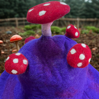 Sombrero de hongo de fieltro - Violeta intenso