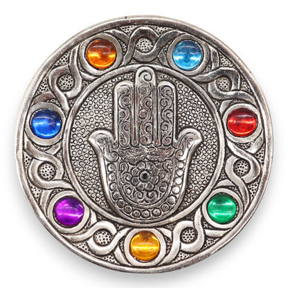 Hamsa Seven Chakra Räucherstäbchenhalter 11,5 cm