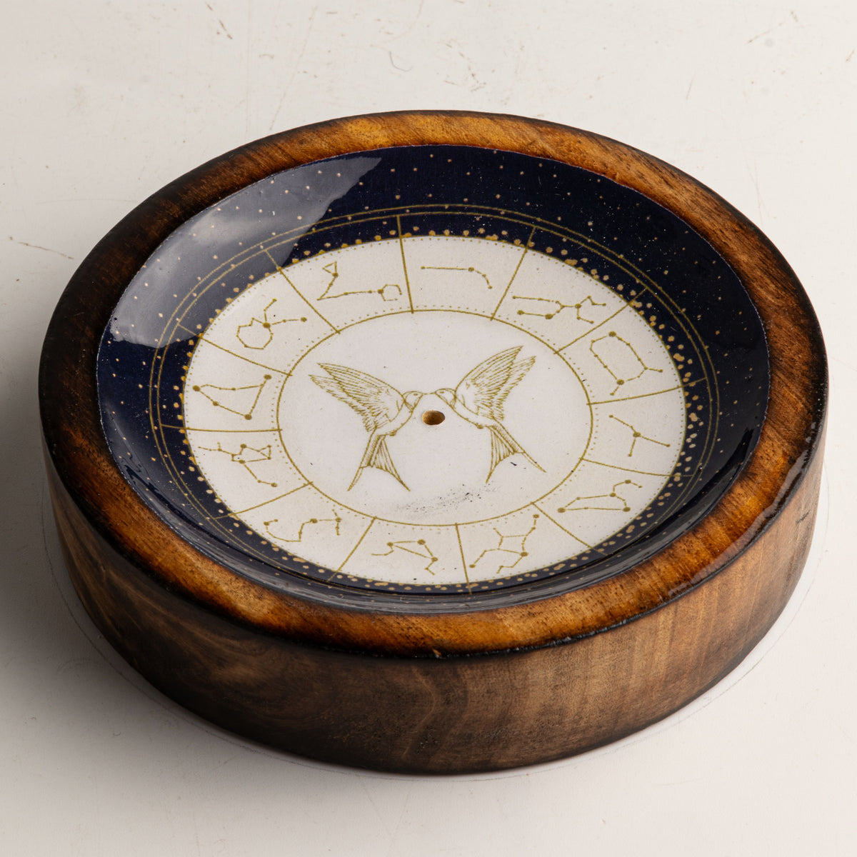 Mini cuenco y soporte para varitas de incienso Signo del Zodiaco – Géminis