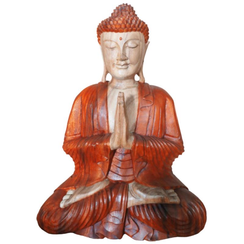 Handgeschnitzte Buddha-Statue – 60 cm, Willkommen