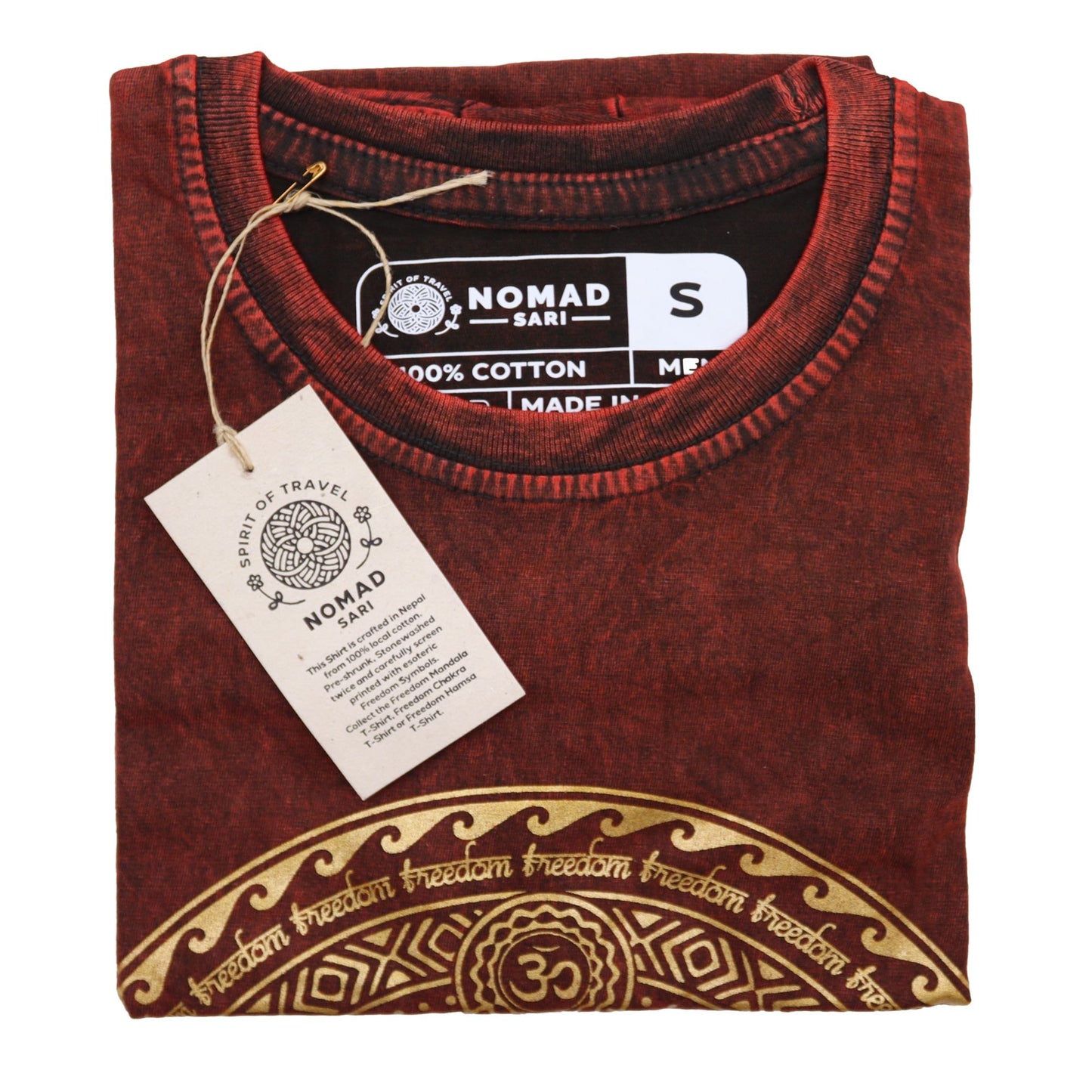 Nomad Sari Kleines T-Shirt – Chakra – Kastanienbraun