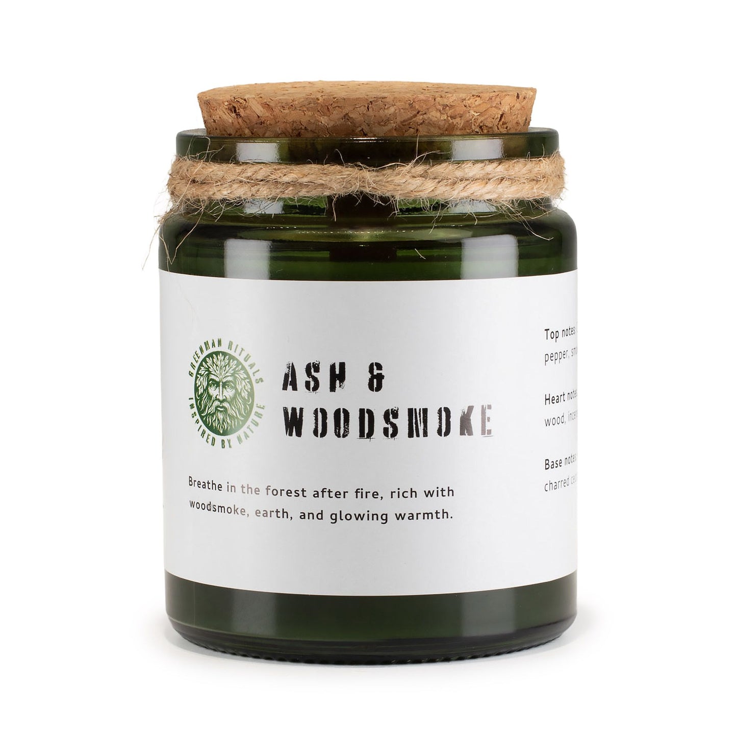 Greenman Woodwick Sojakerze – Asche und Holzrauch