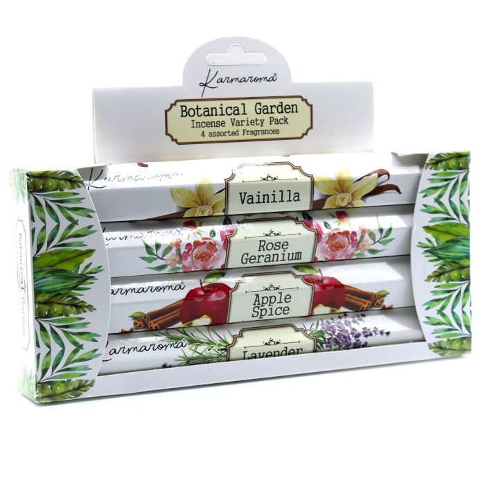 Botanischer Garten Räucherstäbchen-Geschenkset – 4 verschiedene Düfte