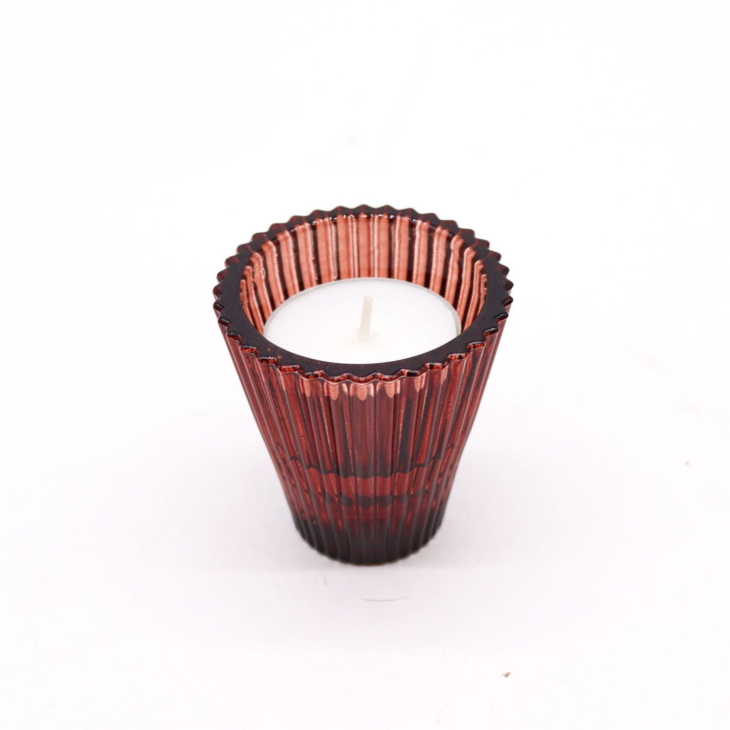 Portavelas reversible para cena / vela de té - Rojo Vampiro