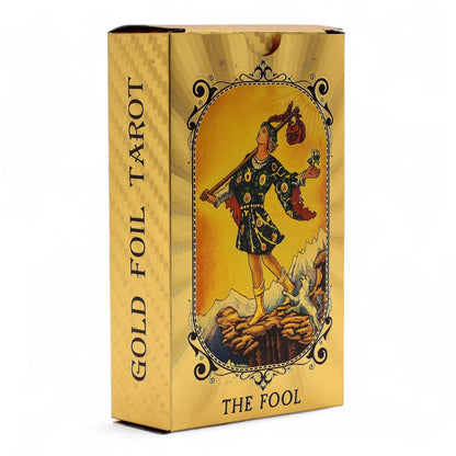 Jeu de cartes de tarot bleu et or - All-Seeing Eye - avec livret