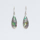 Boucles d'oreilles coquillage et argent - Longue larme - Ormeau