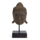 Grande tête de Bouddha de la Sérénité sur pied - Gris