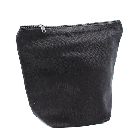 Trousse de toilette en coton noir 10 oz - sac moyen