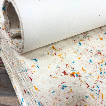 Lokta Handgemachtes Geschenkpapier - Baumwoll-Farbmischung