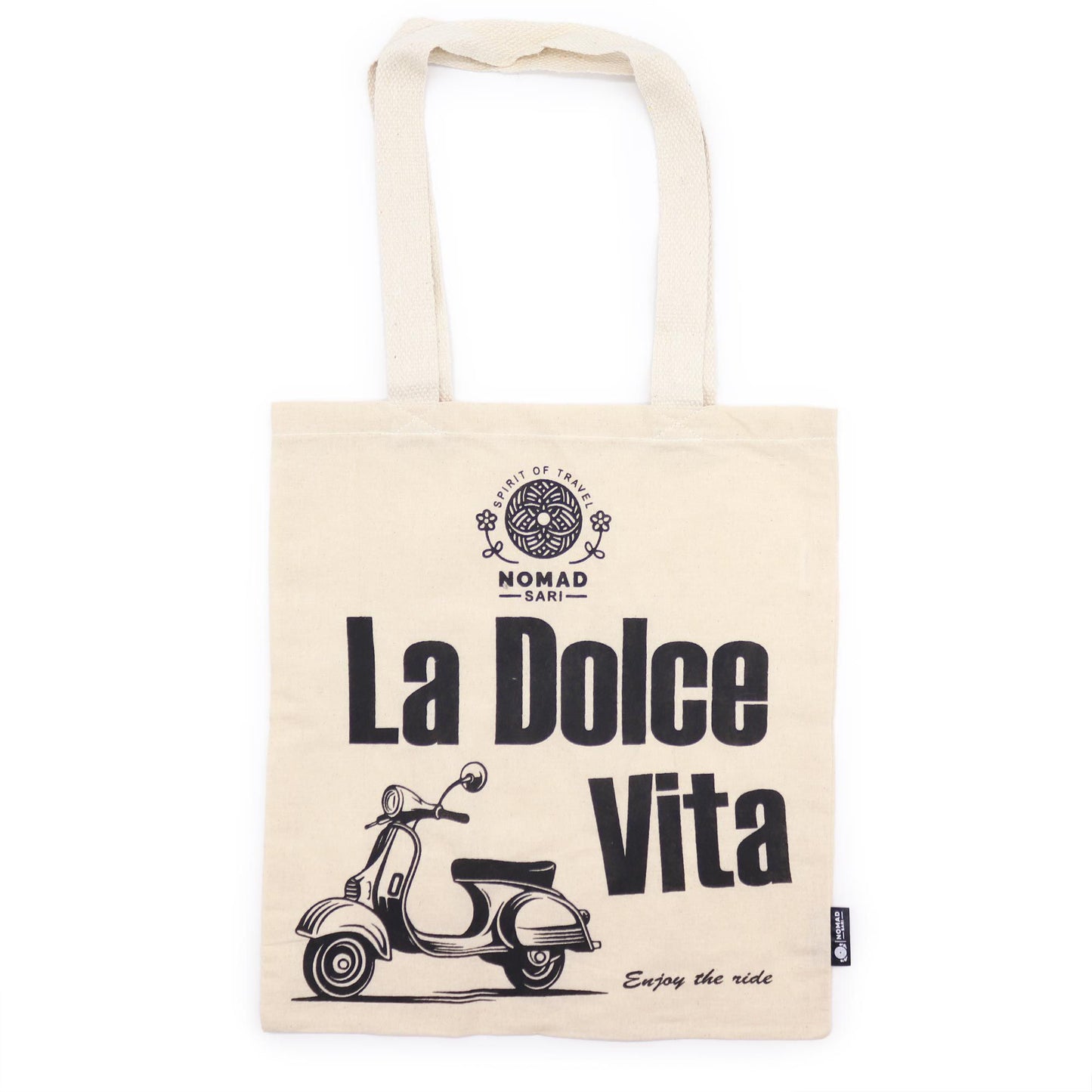 Ikonische Basic-Tasche – La Dolce Vita – (40 x 36 cm) – Natur 4 oz