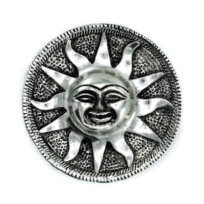 Räucherstäbchenhalter „Sonne“ aus poliertem Aluminium, 9 m