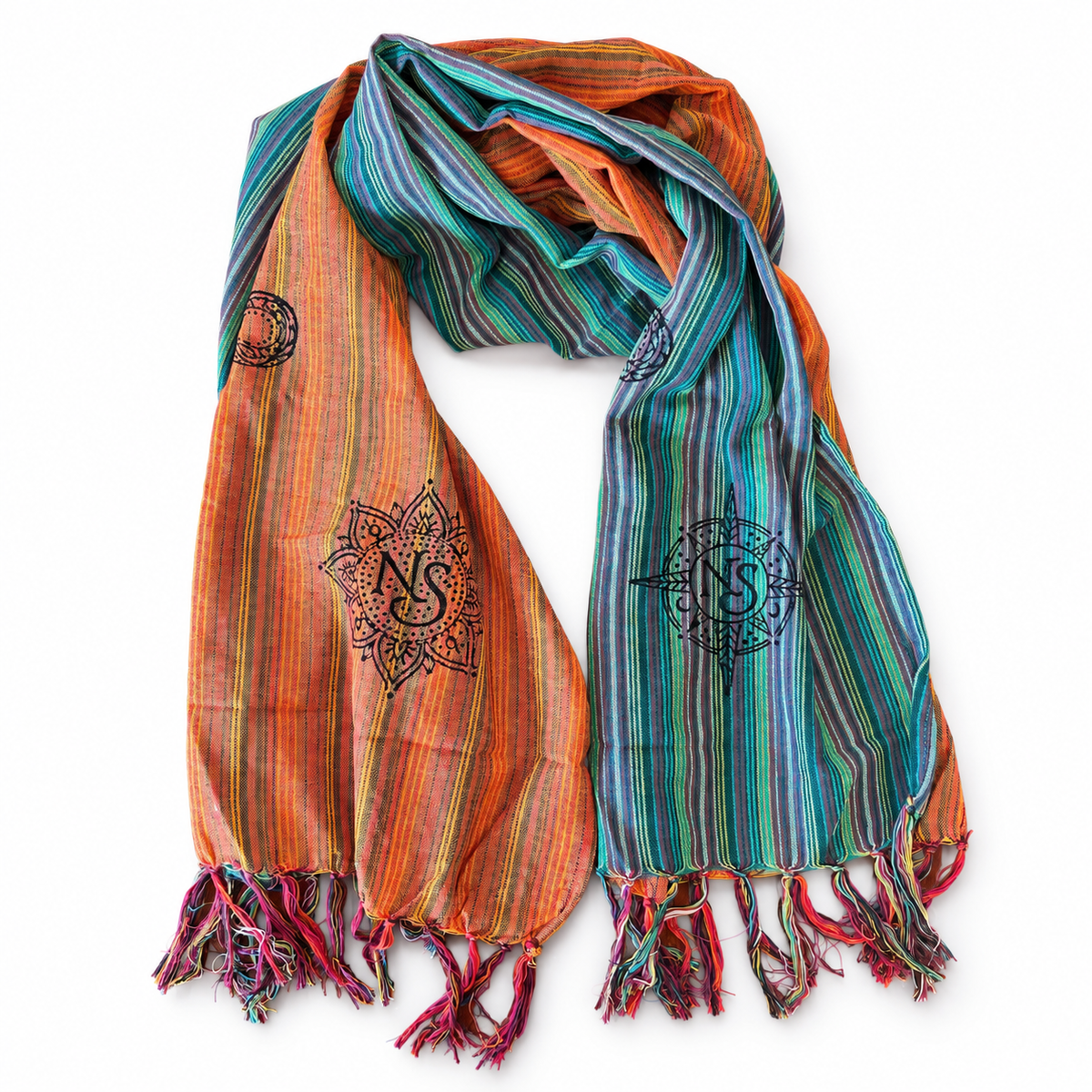 Nomad Sari - Bufanda de bendición de viaje - 170x50cm - Amanecer de los peregrinos