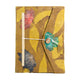 Carnet Lokta « bold floral » – Grand (21x15cm) – 45 feuilles – Marque-page inclus – Olive