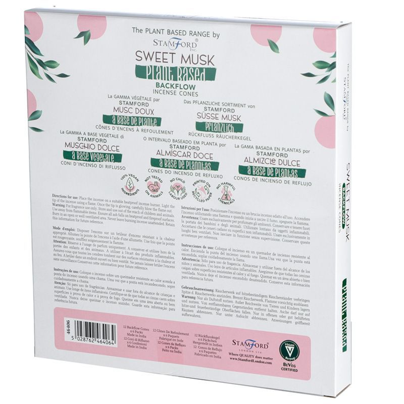Cônes d'encens à reflux aux herbes - Musc doux