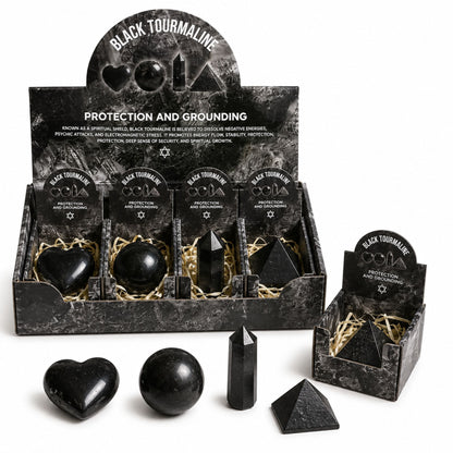 Cuatro formas de gemas - Turmalina negra