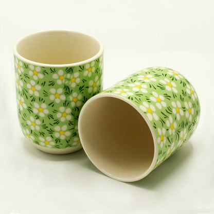 6 x Tazas de te - Verde Margarita