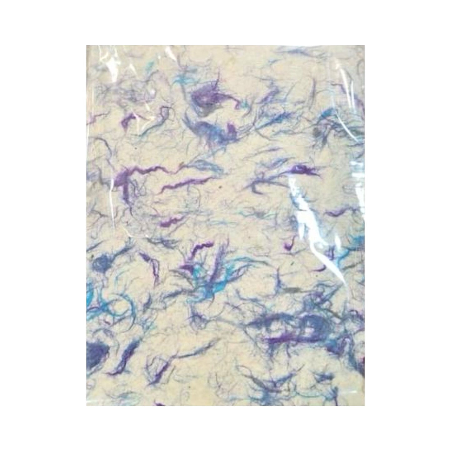 Papier cadeau fait main Lokta - Coton bleu