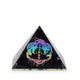 Kleine Orgonitpyramiden 5,5 x 4,5 cm – Buddha-Chakra – Schwarze Turmalin-Splitter