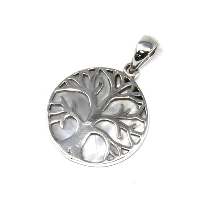 Colgante Plata Árbol de la Vida 22mm Madreperla