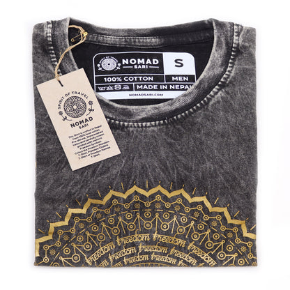 T-shirt Nomad Sari Small - Mandala - Gris foncé