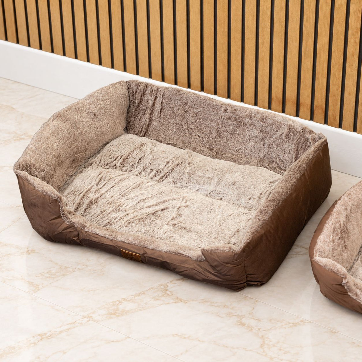 PAW Bed – Oso de peluche marrón mediano – 70 × 55 × 18 cm