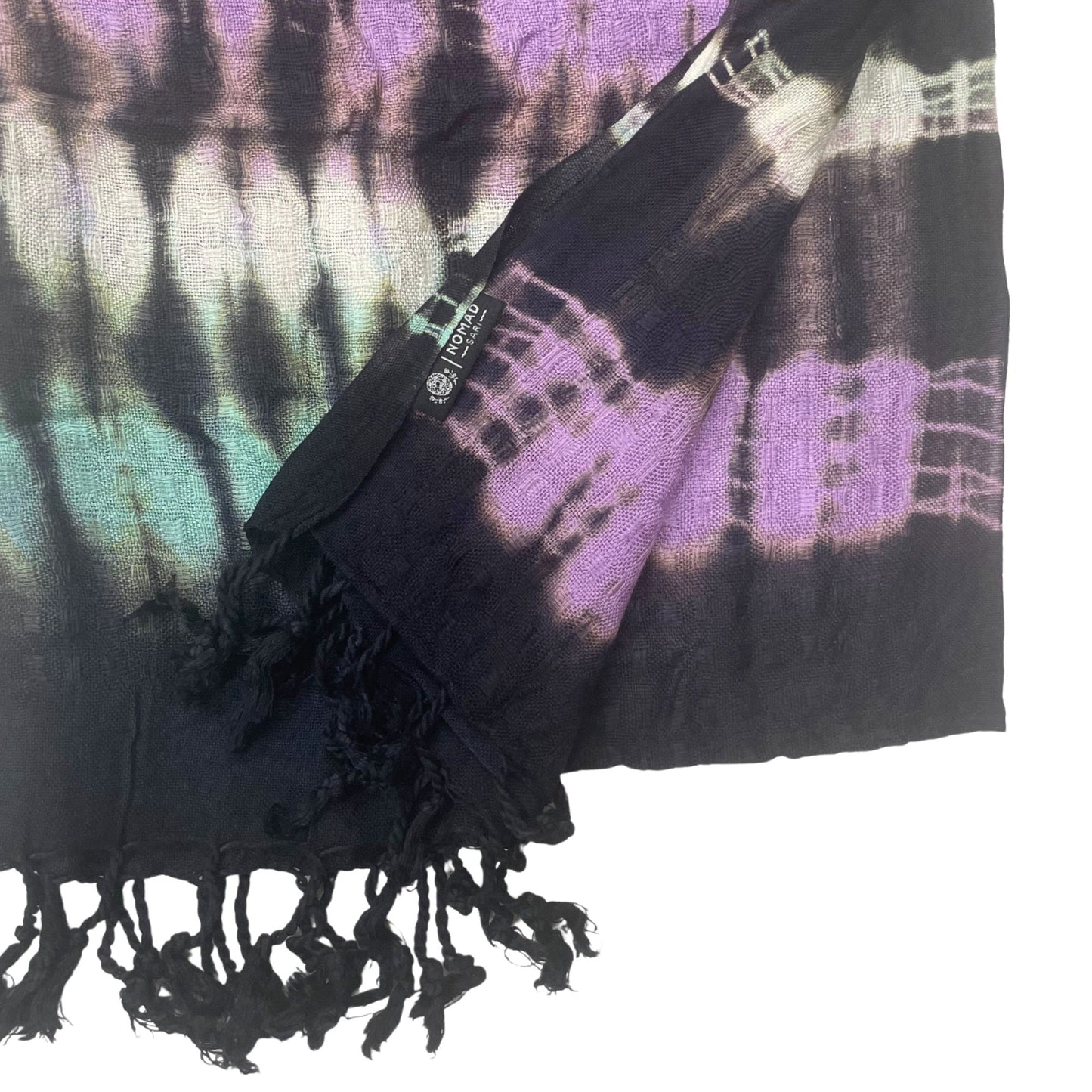 Châle Boho Java Art - Rayures multicolores - 62x200 cm