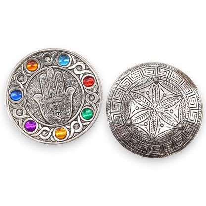 Hamsa Seven Chakra Räucherstäbchenhalter 11,5 cm