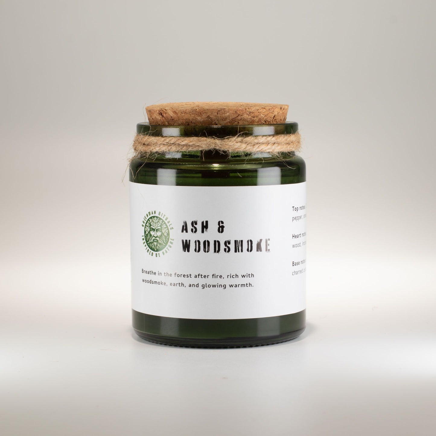 Greenman Woodwick Sojakerze – Asche und Holzrauch