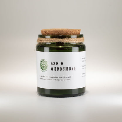 Greenman Woodwick Sojakerze – Asche und Holzrauch