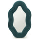Miroir doux et ondulé – Galet ovale – Turquoise véritable (20.5 x 32.5 x 2.3cm)