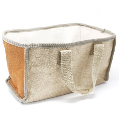 Cesta Grande Yute Naranja 33x18x20cm