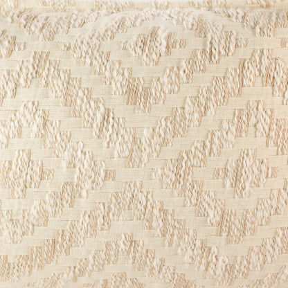Funda de cojín clásica - Geo crema neutra - 30x50 cm - Estilo de madera