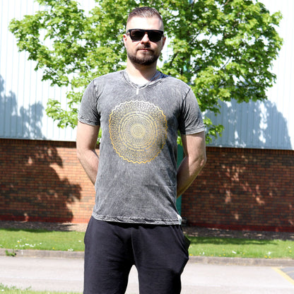 T-shirt Nomad Sari Small - Mandala - Gris foncé