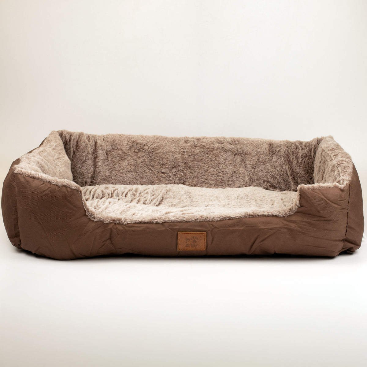 PAW Bed – Oso de peluche marrón mediano – 70 × 55 × 18 cm
