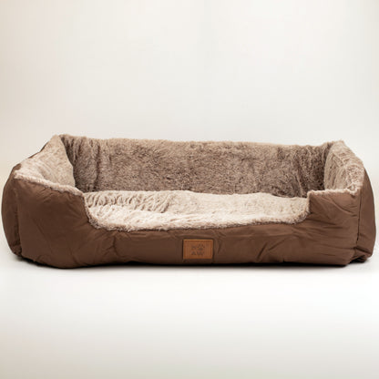 PAW Bed – Oso de peluche marrón mediano – 70 × 55 × 18 cm
