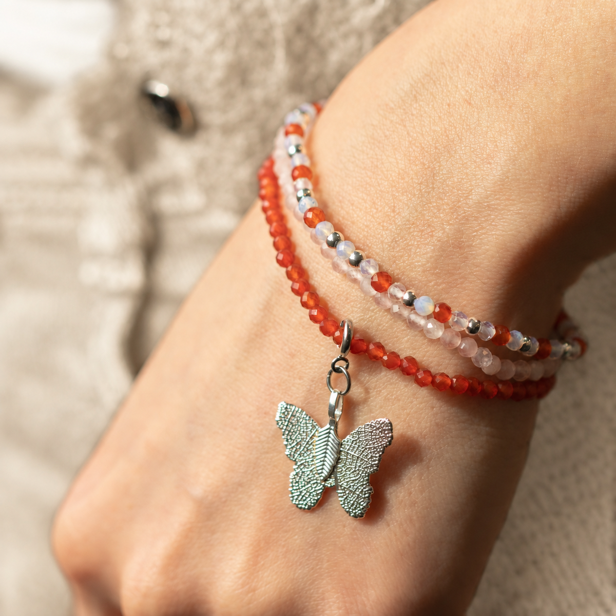 Conjunto de pulseras con gemas de espíritu ninfa - Amor y Llama