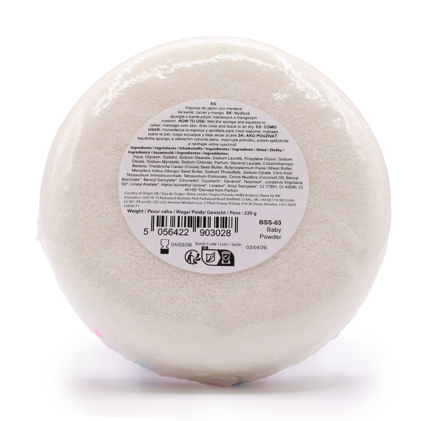 Jabón de burbujas de mantequilla - Polvo para bebé