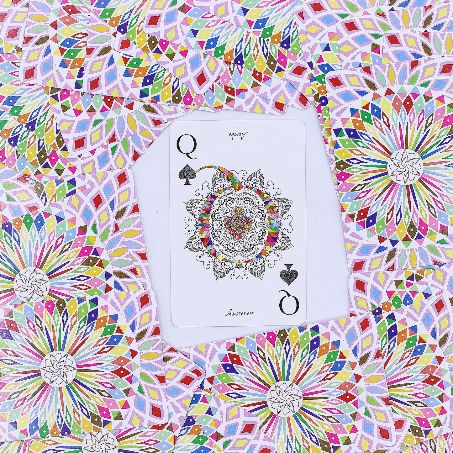 Mandala para jugar y Cartas de Oráculo – Simetría caleidoscópica