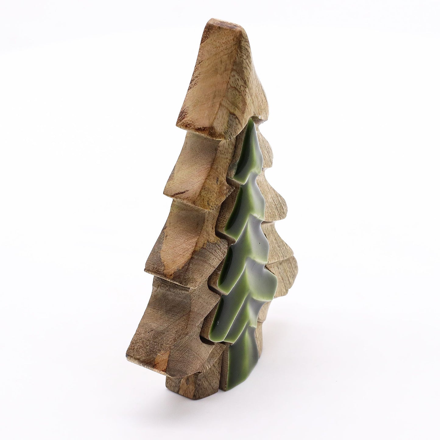 Perdu dans les bois - Petit arbre dans un arbre - Décoration en bois - 15x10cm